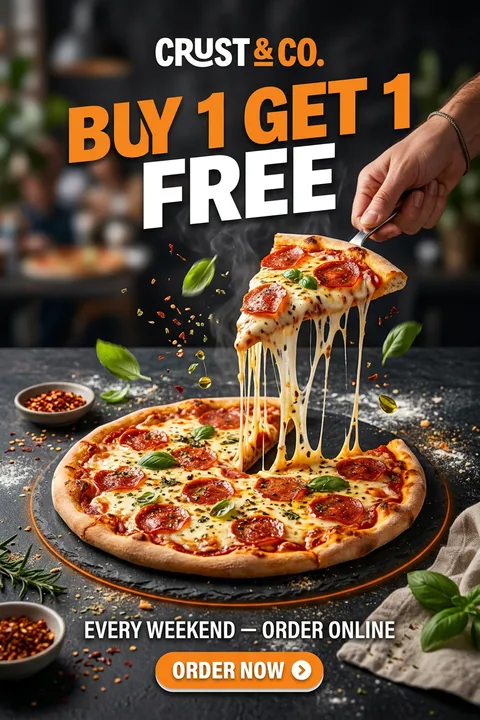 CRUST & CO poster — Pizza offer