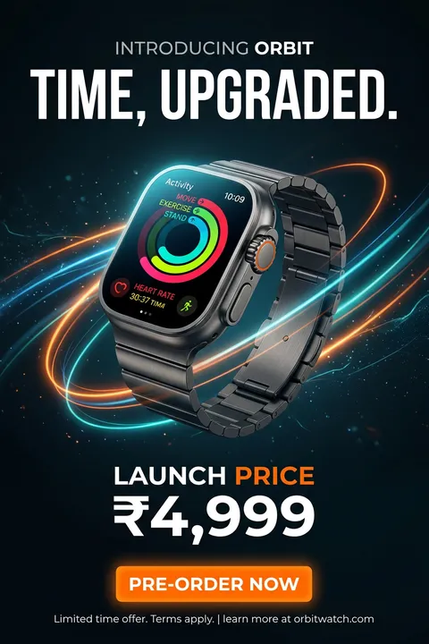 ORBIT poster — Smartwatch launch