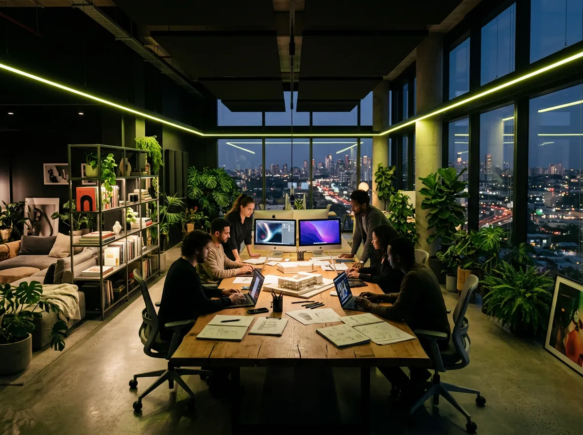 Designers collaborating in a creative studio
