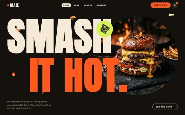 BLAZE Burger Co. — Restaurant website