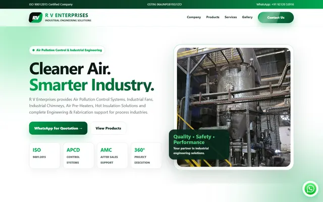 R V Enterprises — Industrial B2B website