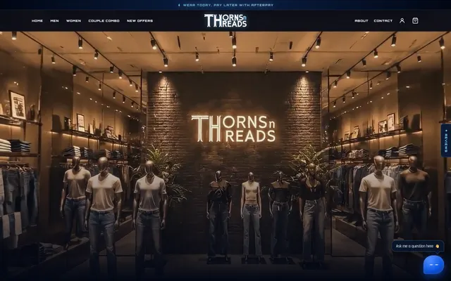 Thorns n Threads — Fashion E-commerce website