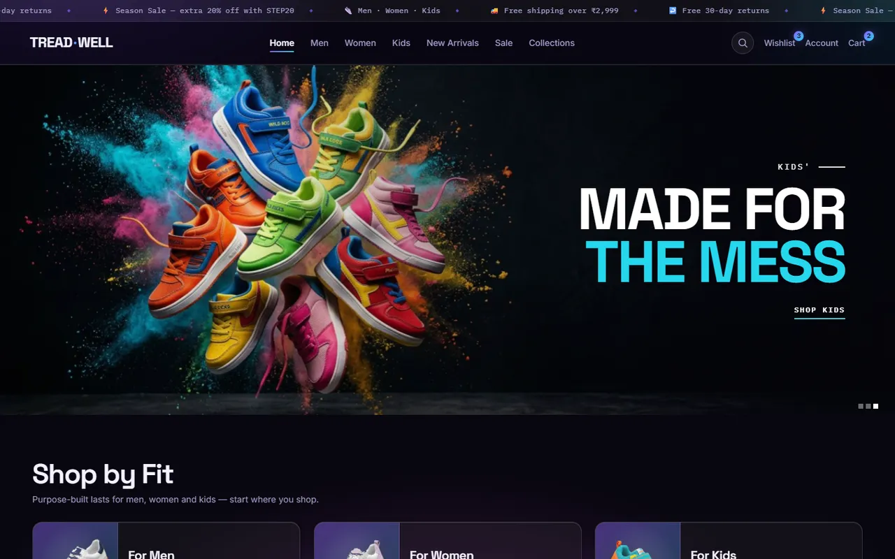 Treadwell website homepage
