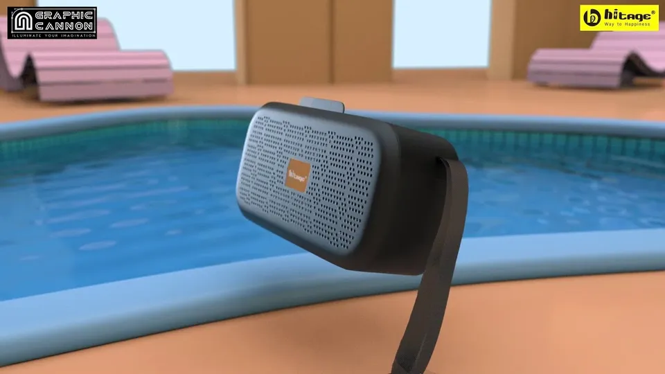 Hitage Wireless Speaker — 3D Motion Graphic