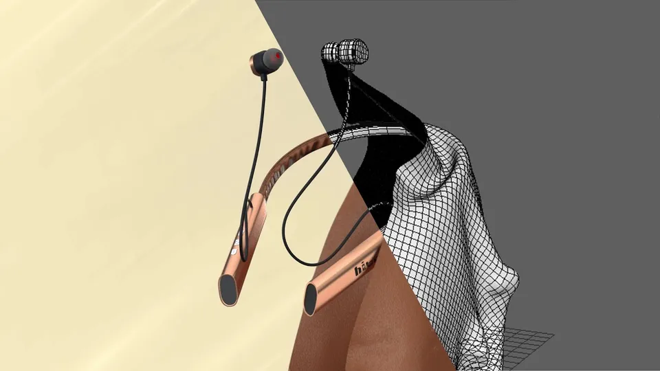 Hitage NBT 726 Earphone — 3D Motion Graphic